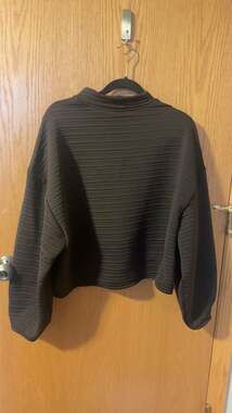 prAna Women's XL Ribbed Textured Long Sleeve Pullover Sweatshirt Brown